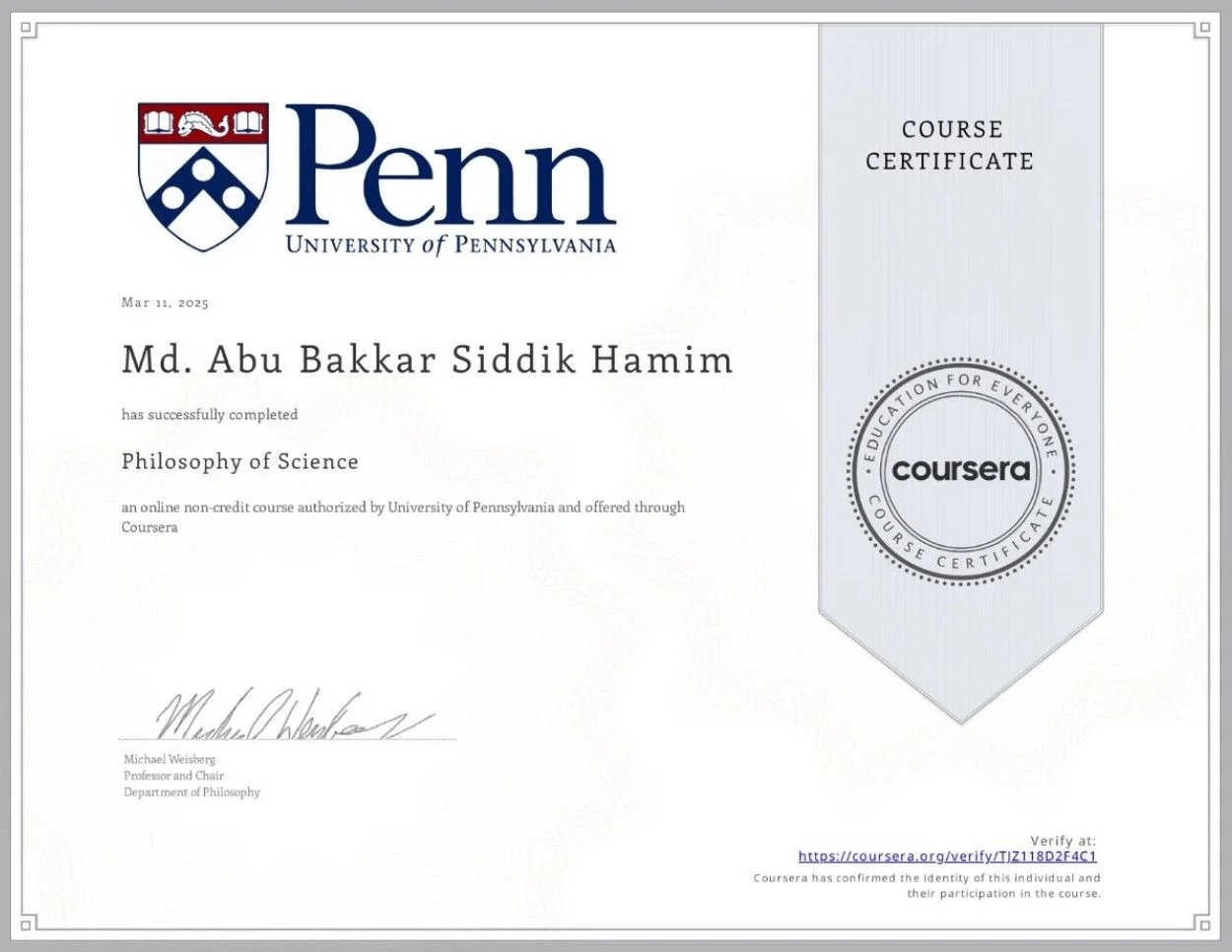 Philosophy of Science